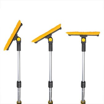 Snow brush with window squeegee and ice scraper + telescopic handle