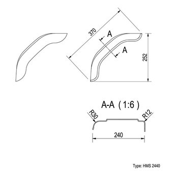 Mud shield plastic 40cm (2440)