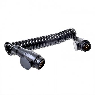 Spiral cable 3.5M 13-core with 2x plug 13-pin PVC