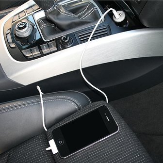 USB charger 2-way type A 12V/24V 3100mA