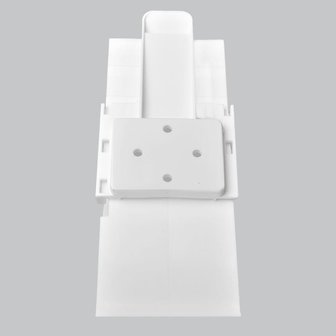 Wheel chock plastic white incl. holder