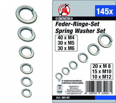 145-piece Spring Washer Assortment