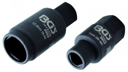 3-pt. Sockets for Injection Pumps, 7 &amp; 12.6 mm