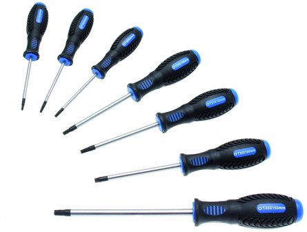 Screwdriver Set T-Star tamperproof (for Torx) T10 - T40 7 pcs