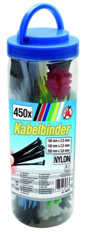 450-piece Colored Cable Tie Assortment