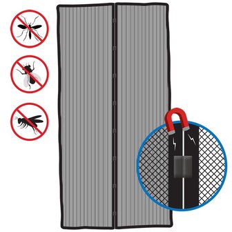 Door mesh with magnetic closure