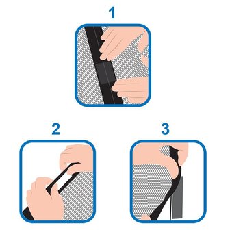 Door fly screen with magnetic closure
