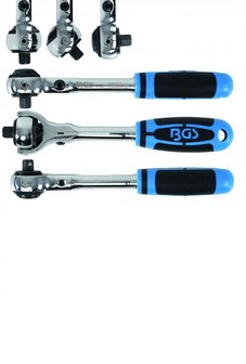 Reversible Ratchet with Ballpoint  finely toothed  6.3 mm (1/4)