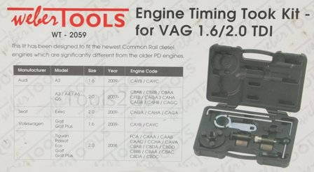 Engine Timing Tool Set VAG 1.6 &amp; 2.0 TDI
