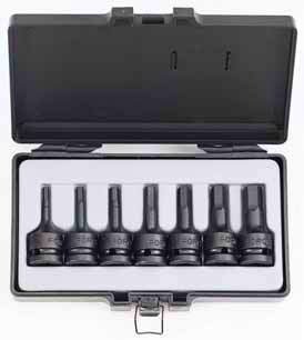 1/2 Hex impact socket bit set 7pc