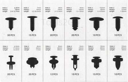 Trim Clip Assortment 192pc