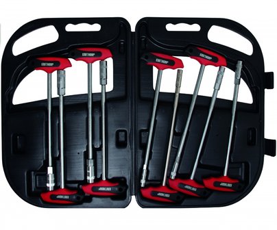 9-piece T-Handle Socket Wrench Set, 6 - 14 mm