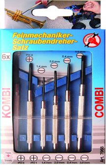 6-piece Precision Screwdriver Set, Phillips / Slot