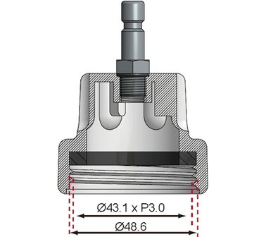 Adaptor 20 for BGS 8027, 8098 for Saab Ecopower