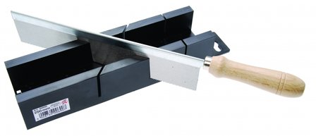 Plastic Miter Box 245 x 65 x 48 mm with slitting Saw