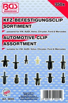 350-piece Automotive Clip Assortment for VW, Audi, Volvo, Chrysler, Ford &amp; Mercedes