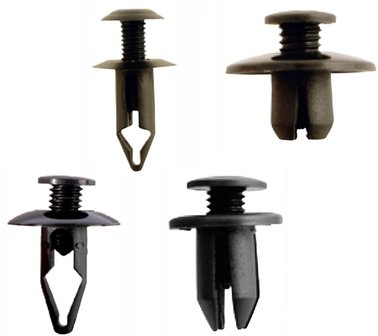 240-piece Plastic Push-Type Clip Assortment for Mazda, Honda, Ford, Nissan &amp; VW