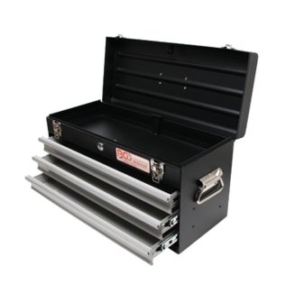 Metal Tool Case, empty 3 Drawers