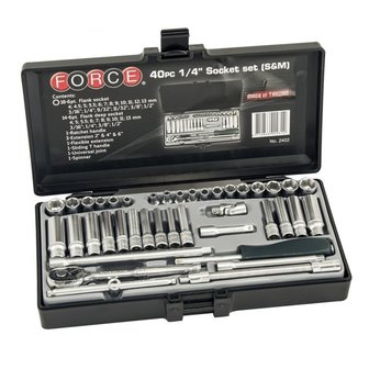 1/4 Socket set 40pc