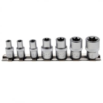 1/4  &amp; 3/8 Star socket set 7pc