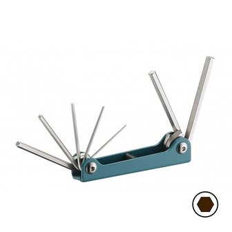 Folding Hex key set SAE 7pc