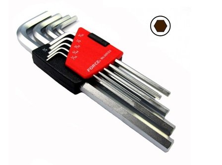 Hex long key set SAE 9pc