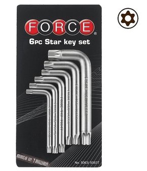 Star tamperproof key set 6pc