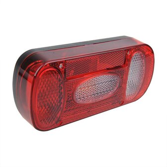 Rear lamp 6 function 215x100mm right round