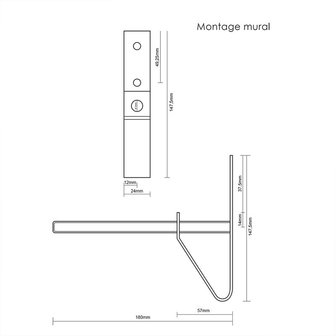 Tyre holder set 2 pieces wall mount