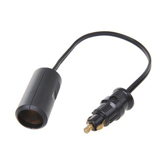 Adapter cable from DIN-plug to cigarette lighter socket 25cm
