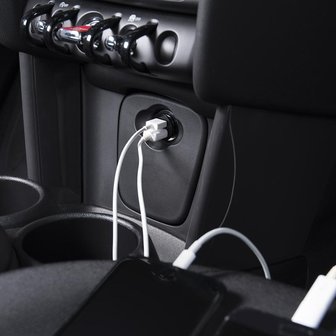 USB charger mini 2-way type A 12V/24V 3100mA