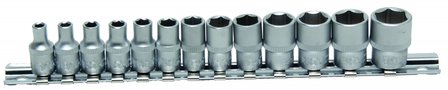 13-piece Socket Set, 1/4, 6-pt., 4 - 14 mm