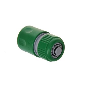 Hose connector with water stop