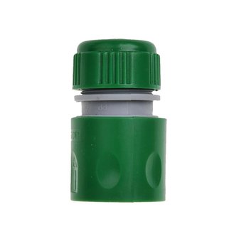 Hose connector with water stop