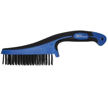 Steel Wire Brush with Plastic Handle, 282 mm