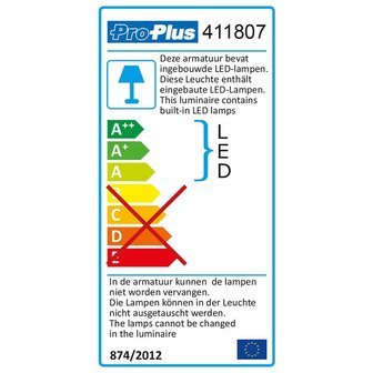 Surface-mounted luminaire 30-leds 12V 550lm 22x200x90mm