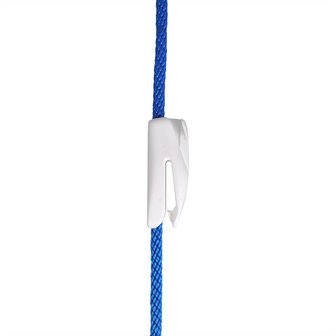 Fender hook, plastic for railingwire 6-8mm, white