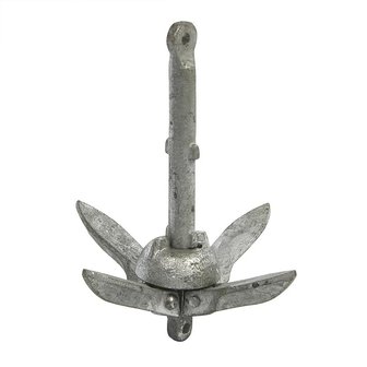 Folding anchor 0,7 kg, galvanized, egg-shaped head