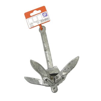 Folding anchor 0,7 kg, galvanized, egg-shaped head