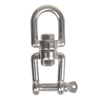 Swivel lock 8mm, A4 stainless steel AISI 316, eye/fork, 2,500 daN