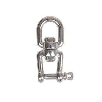 Swivel shackle 6mm, RVS AISI 316, eye - fork, 1.350 daN