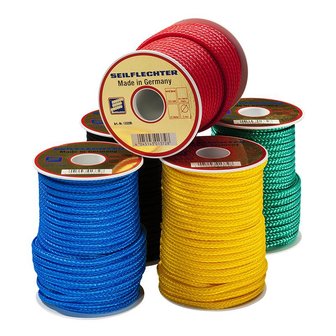 Surf leash, 5mm, Polypropylene, 20m on spool, braided, assorted, 320 daN