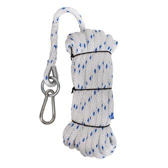 Site lift rope 16mm, 10m, with ring and carbine hook, 1.900 daN