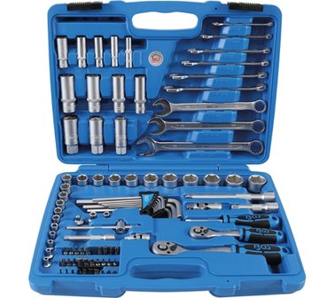 Socket set, hexagon | 6.3 mm (1/4) / 10 mm (3/8) 92 pcs.