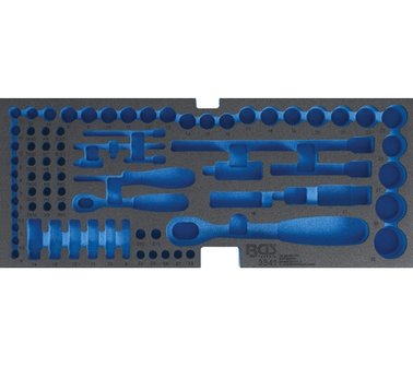 Schuim gereedschapskistje voor artikel nr. 3312, leeg: voor socket set