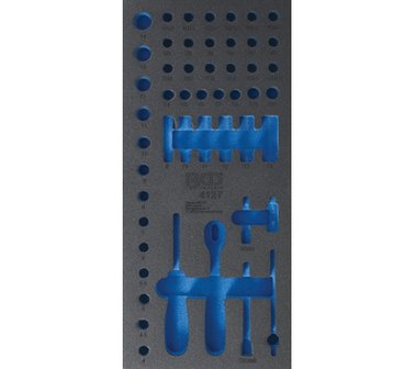 Workshop trolley tool tray 1/3, empty: for socket set  6.3 mm (1/4)  50 pcs.