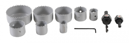 Hole saw set | &Oslash; 19 - 64 mm | 11 pcs.