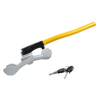 Steering wheel lock with two keys