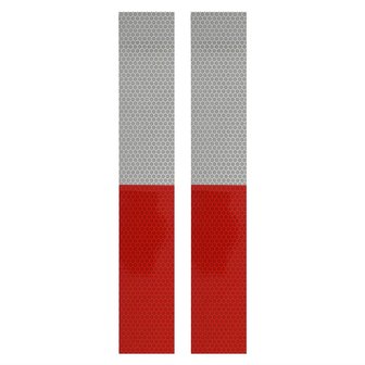 Reflective tape 5x30cm red/white set of 2 pieces