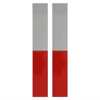 Reflective tape 5x30cm red/white set of 2 pieces